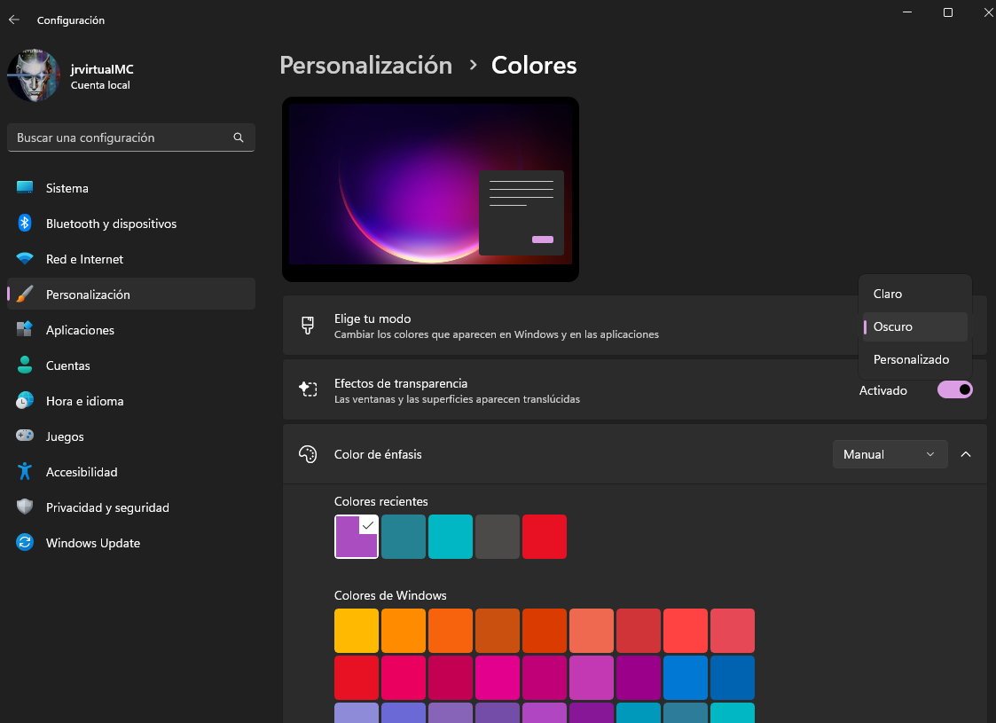 Los mejores temas oscuros para Windows 11