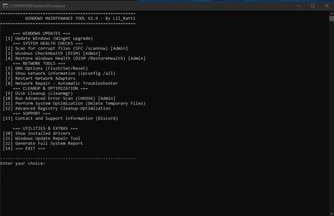 Windows-Maintenance-Tool