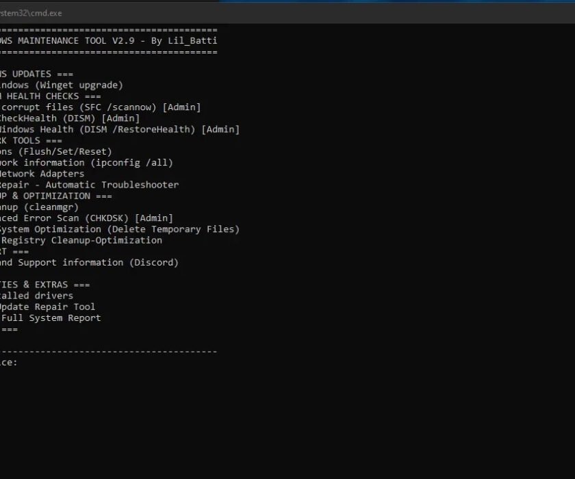 Windows-Maintenance-Tool