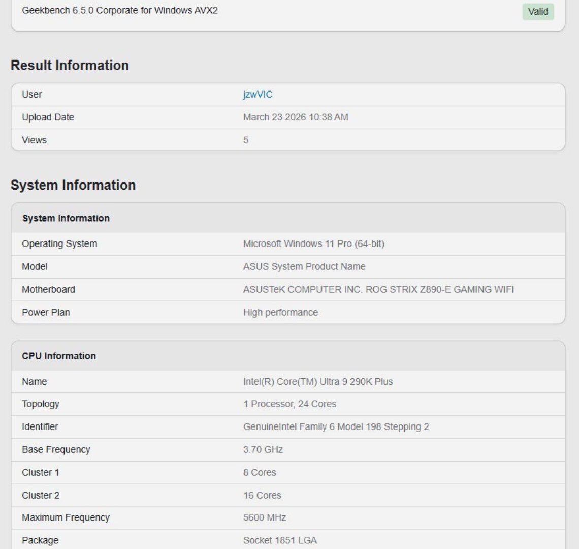 Intel-Core-Ultra-9-290K-Plus-en-Geekbench-6