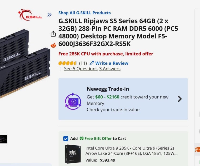 kit-de-ddr5-con-cpu-intel-core-ultra-9-285k-gratis