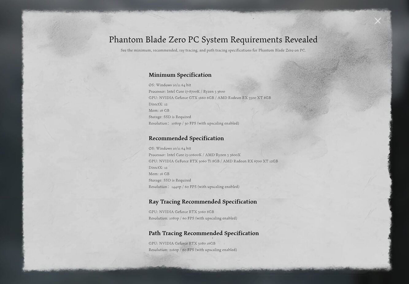 Phantom-Blade-Zero-requisitos-trazado-de-rayos
